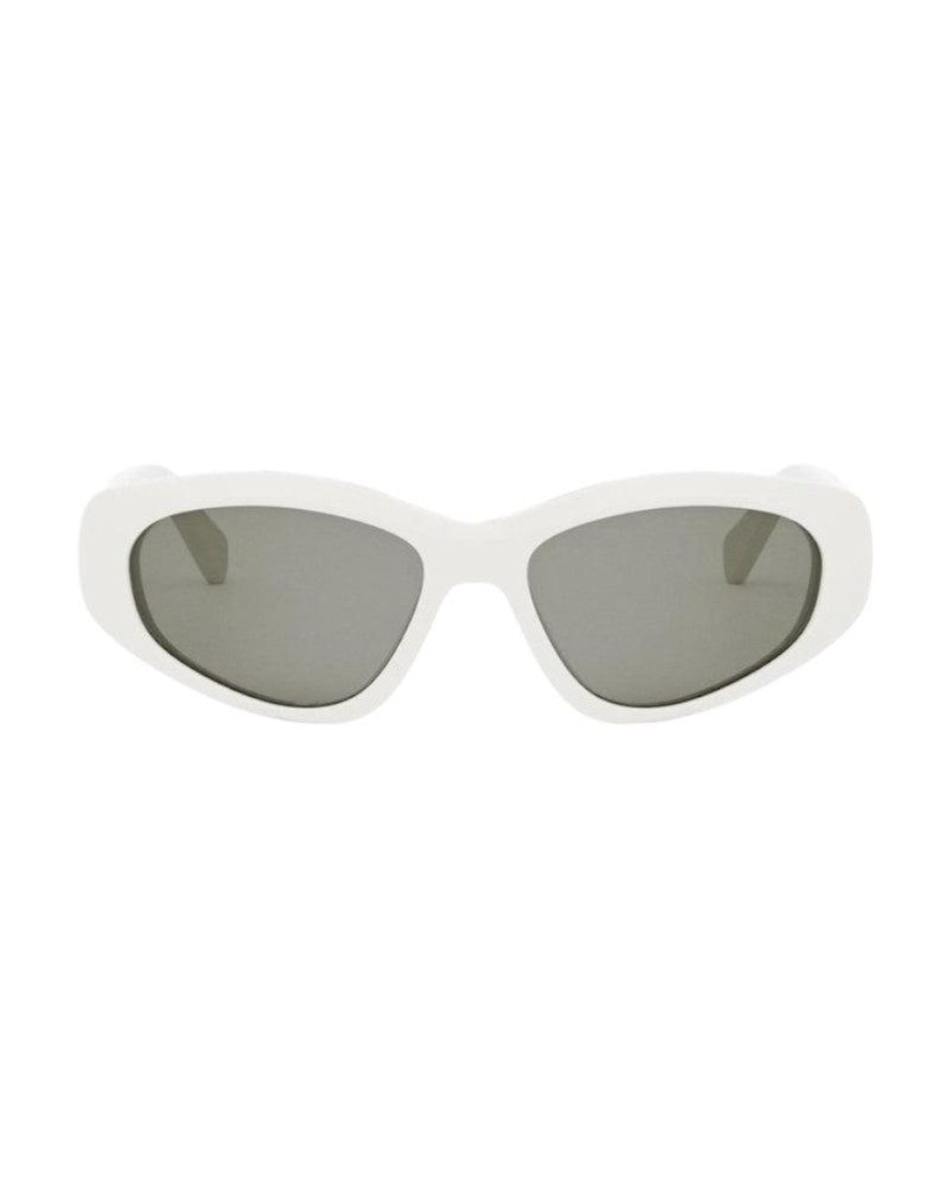 Céline White Sunglasses Cat Eye Full Rim, Frame And Lens Cl40279U25A