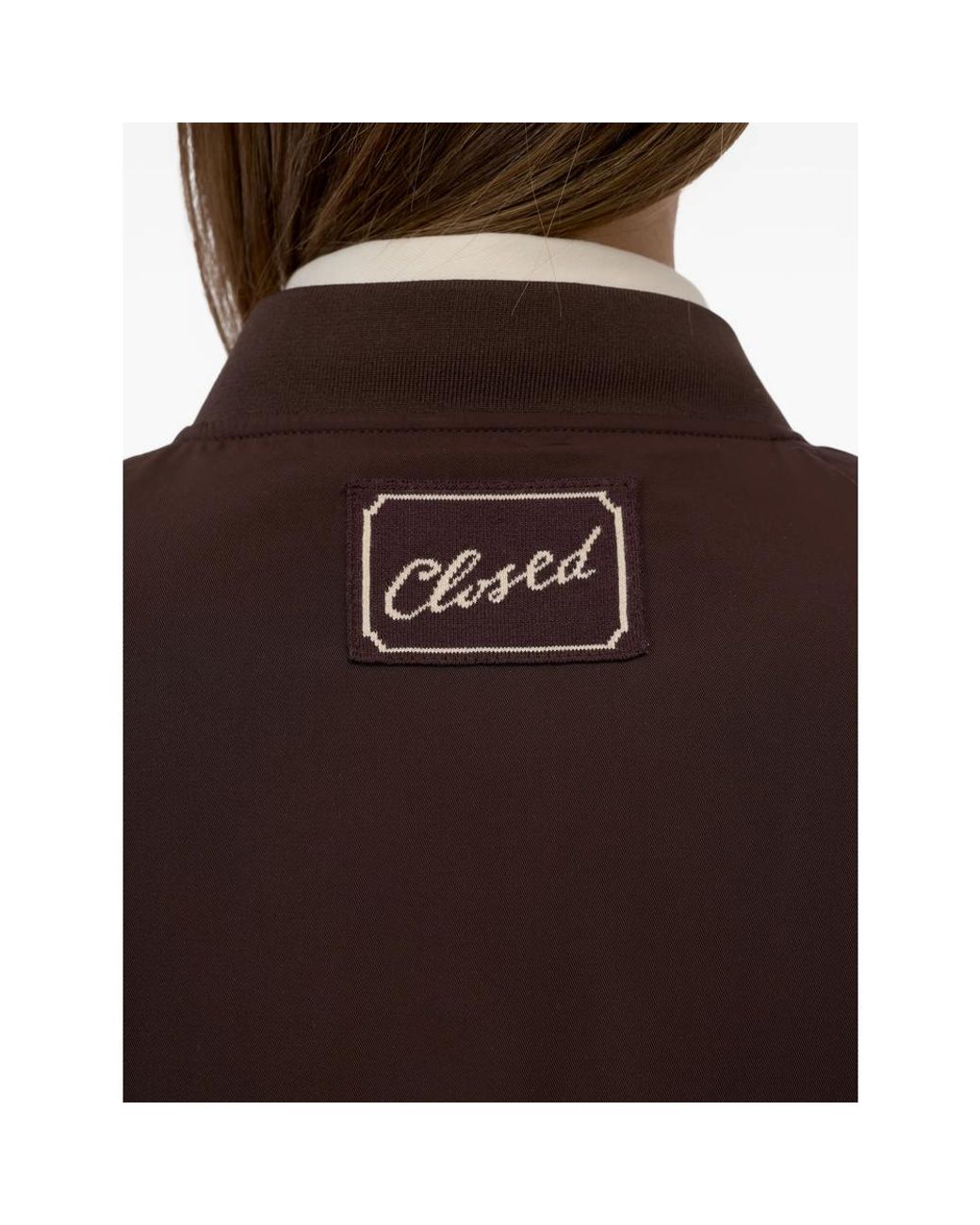 Closed Brown Bomber Jacket