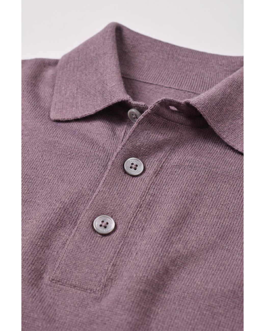 Brunello Cucinelli Purple Mauve Wool Silk Knit Sweater for men