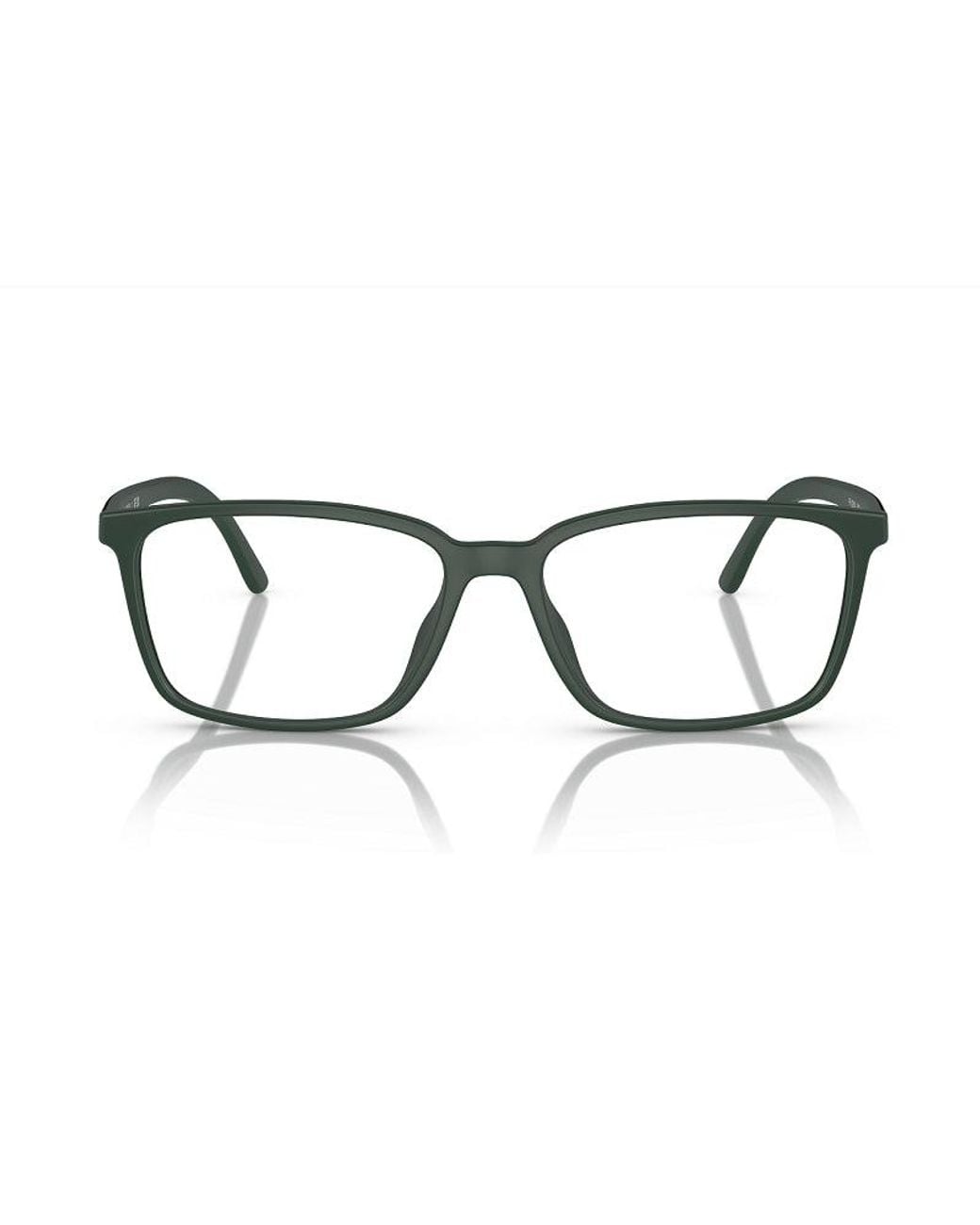 Polo Ralph Lauren Green Eyeglasses Square Full Rim, Matte Bottle Frame And Clear Demo Lenses Lens Ph2250U5508 Sunglasses for men