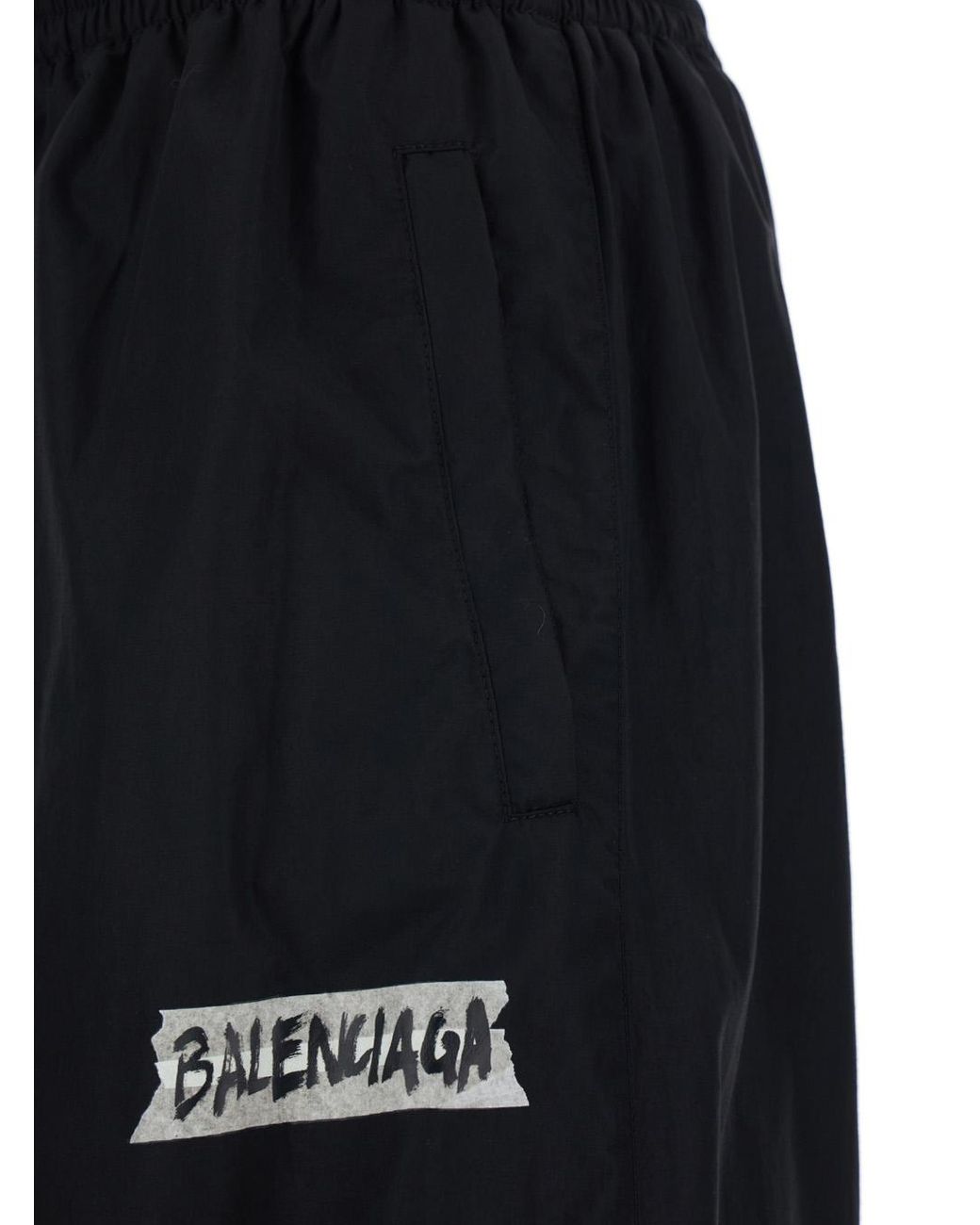 Balenciaga Blue Pants Cotton-Blend Trousers for men