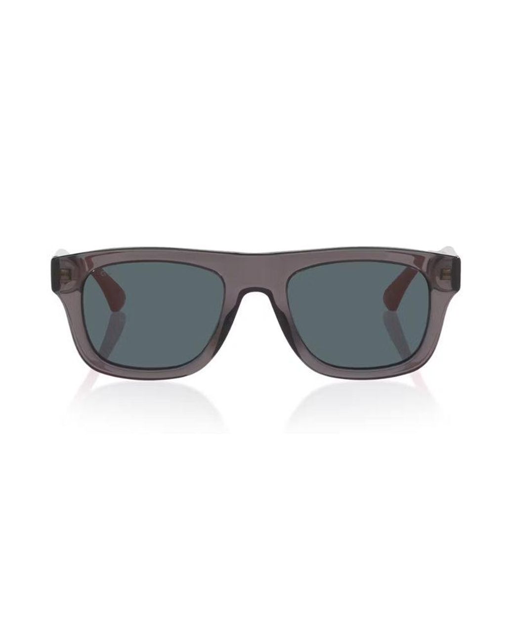 Gucci Gray Sunglasses Square Full Rim, Shiny Transparent Dark Frame And Lens Gg1991S004 for men