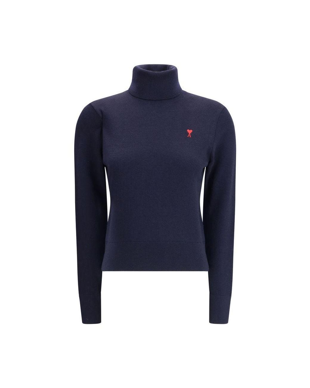 AMI Blue Ami De Coeur Turtleneck Sweater