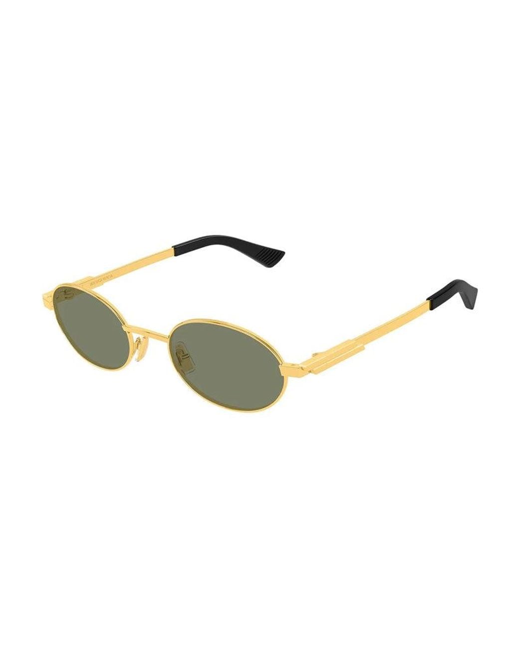 Bottega Veneta Metallic Sunglasses Oval Full Rim, Frame And Lens Bv1470S004