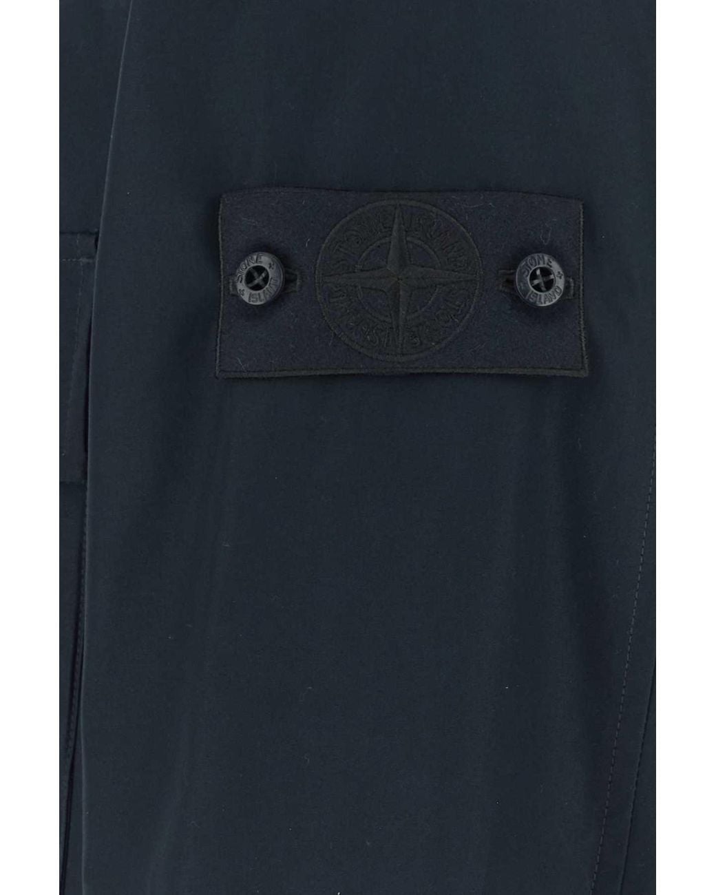 Stone Island Blue Midnight Canvas Jacket for men