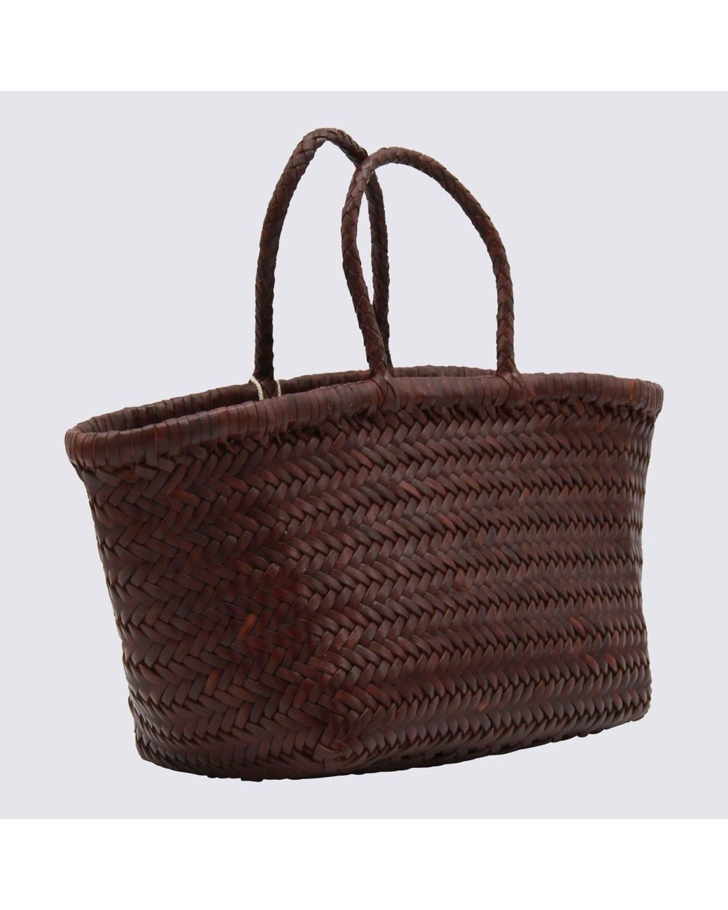 Dragon Diffusion Dark Lather Bamboo Triple Jump Small Totes in Brown ...