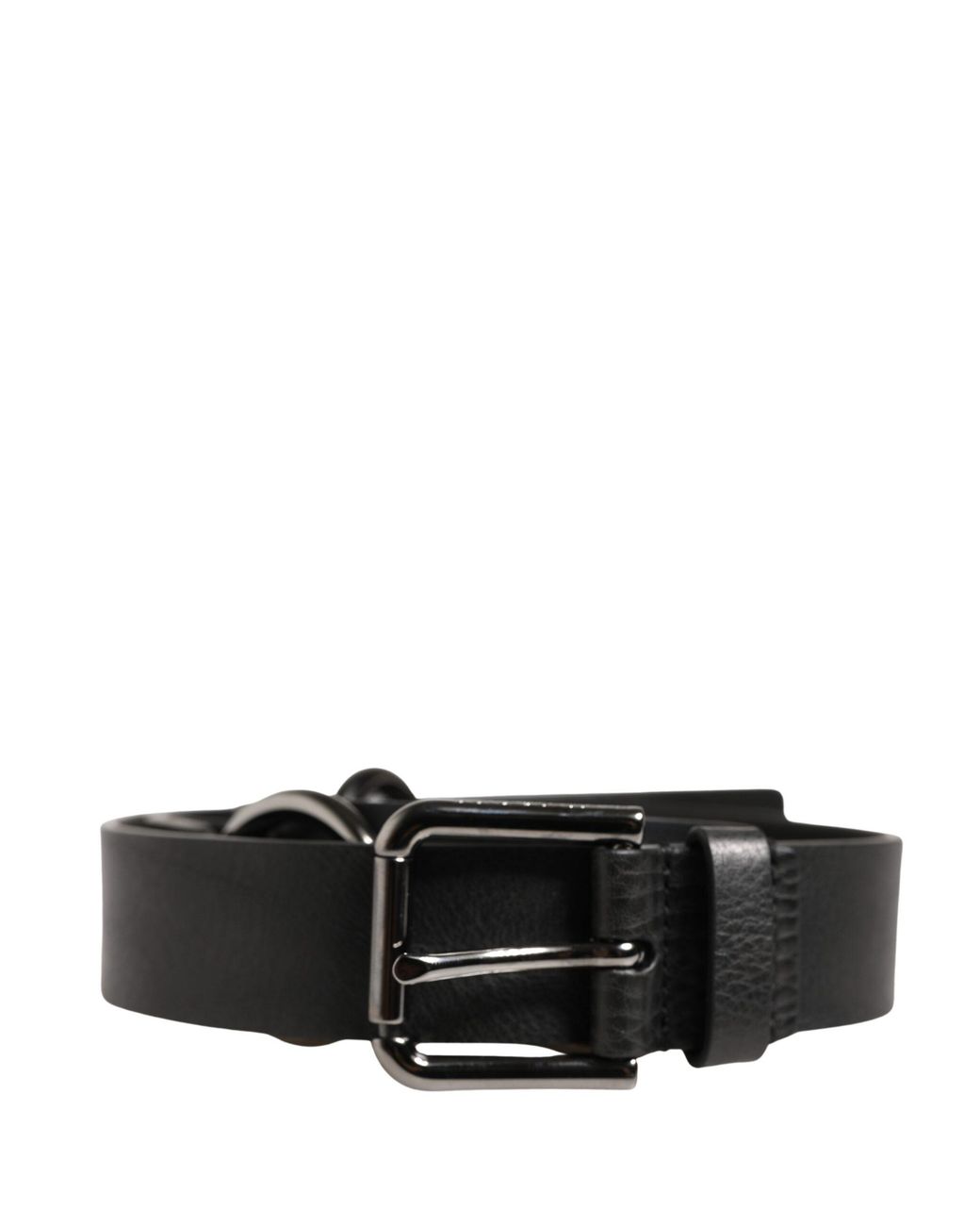 Dolce & Gabbana Black Leather Chain Waist Belt Calf for men
