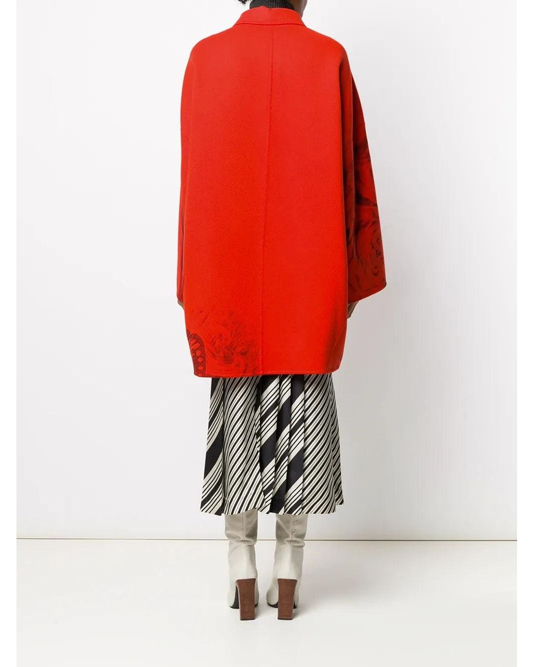 Valentino Red X Undercover Lovers Print Oversized Coat Clothing