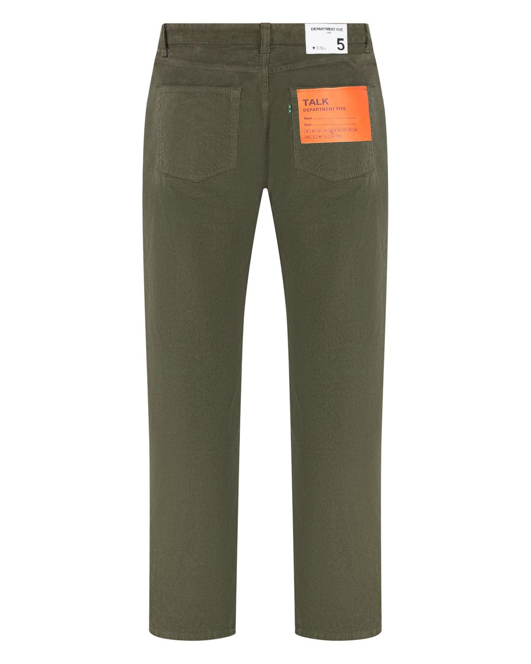 Department 5 Green Corduroy Pants Talk Cotton Trousers for men