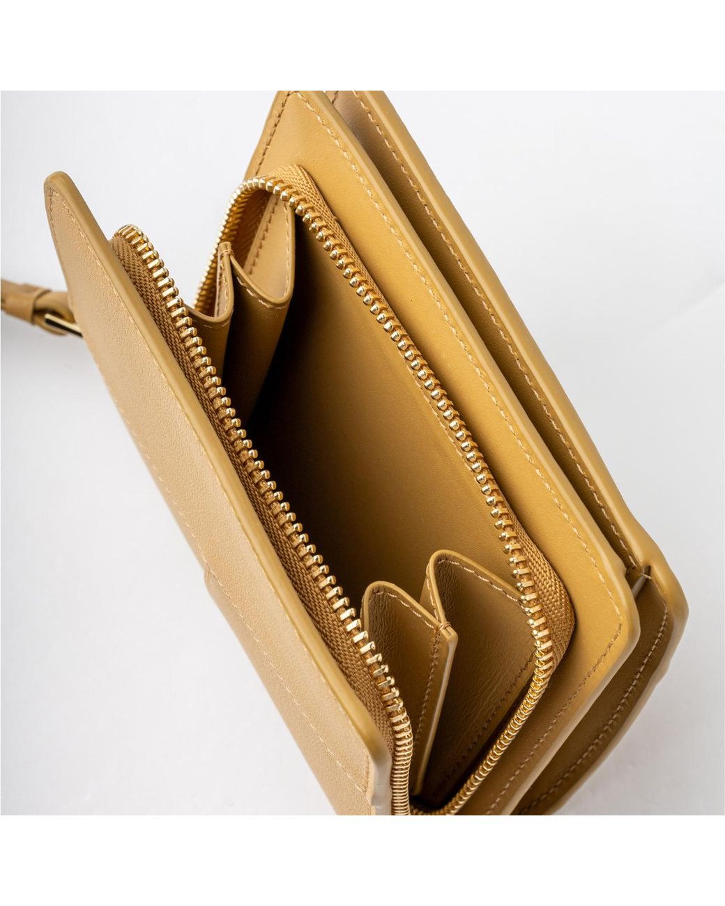 Loewe Natural Puzzle Edge Compact Zip Wallet