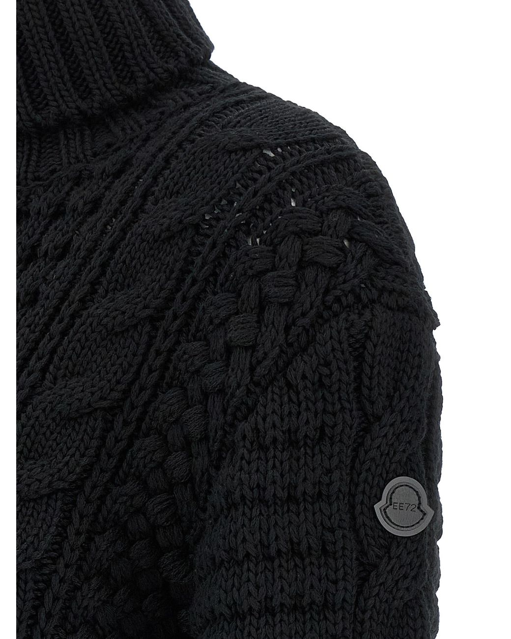 Moncler Genius Black Virgin Wool Sweater