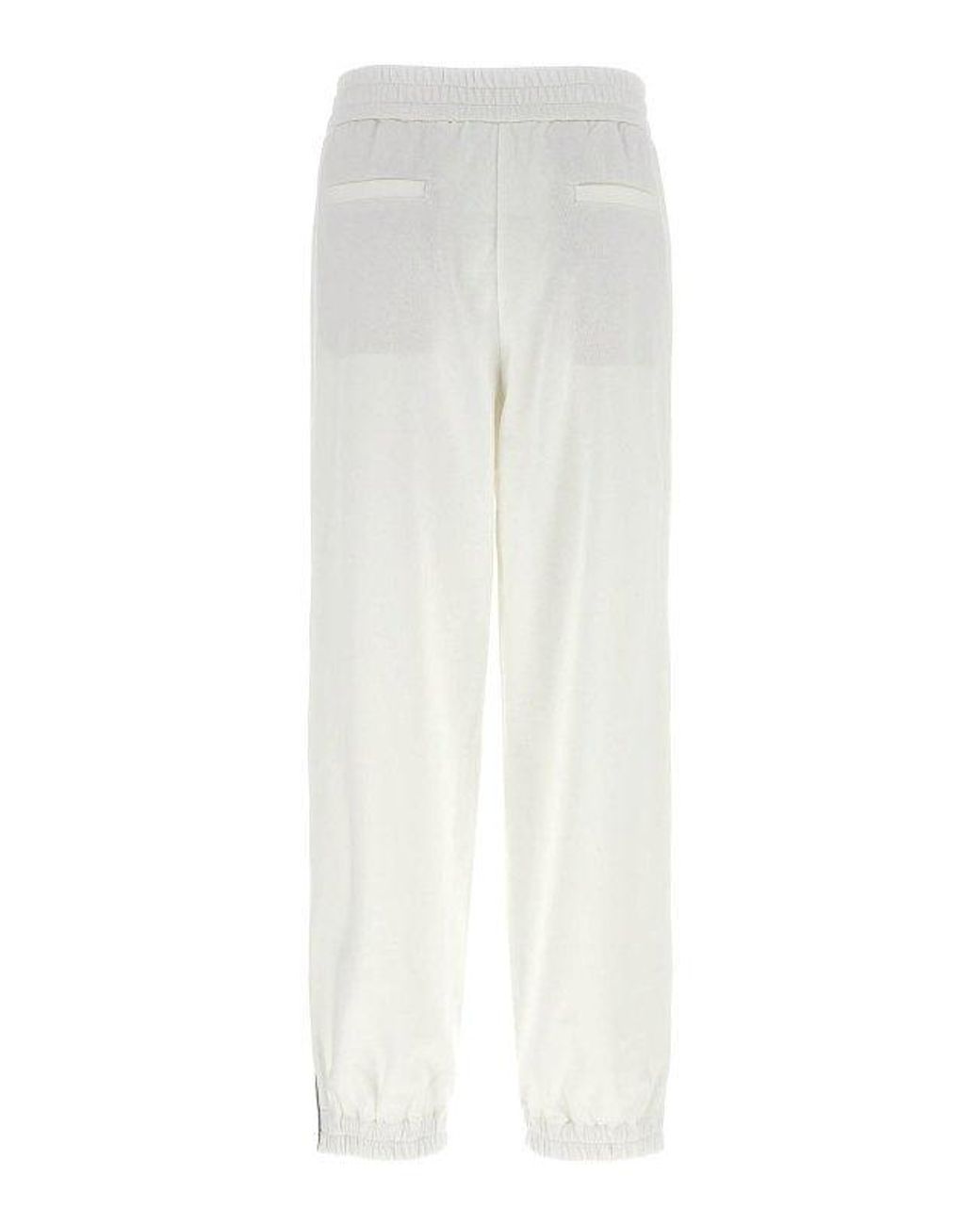 Brunello Cucinelli White Cotton Athletic Pants