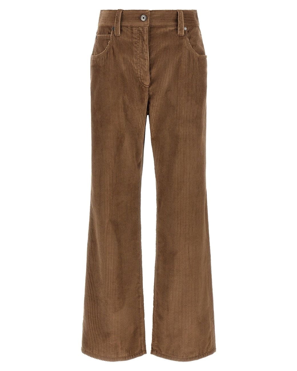 Brunello Cucinelli Brown Cotton Corduroy Trousers