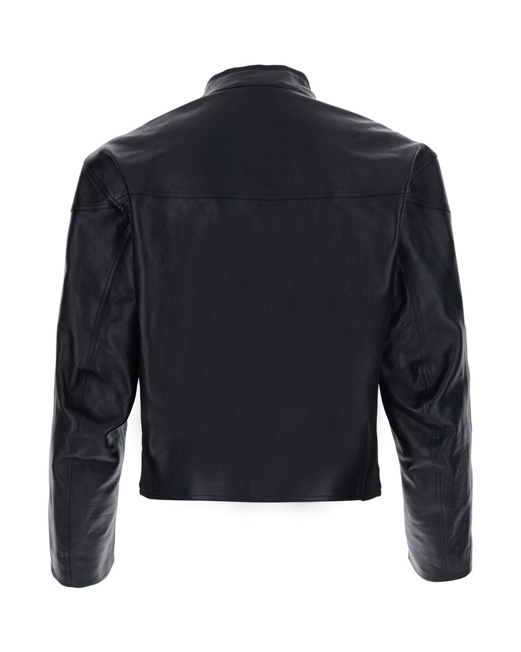 Gucci Blue Gucci Web Stripe Details Leather Jacket for men