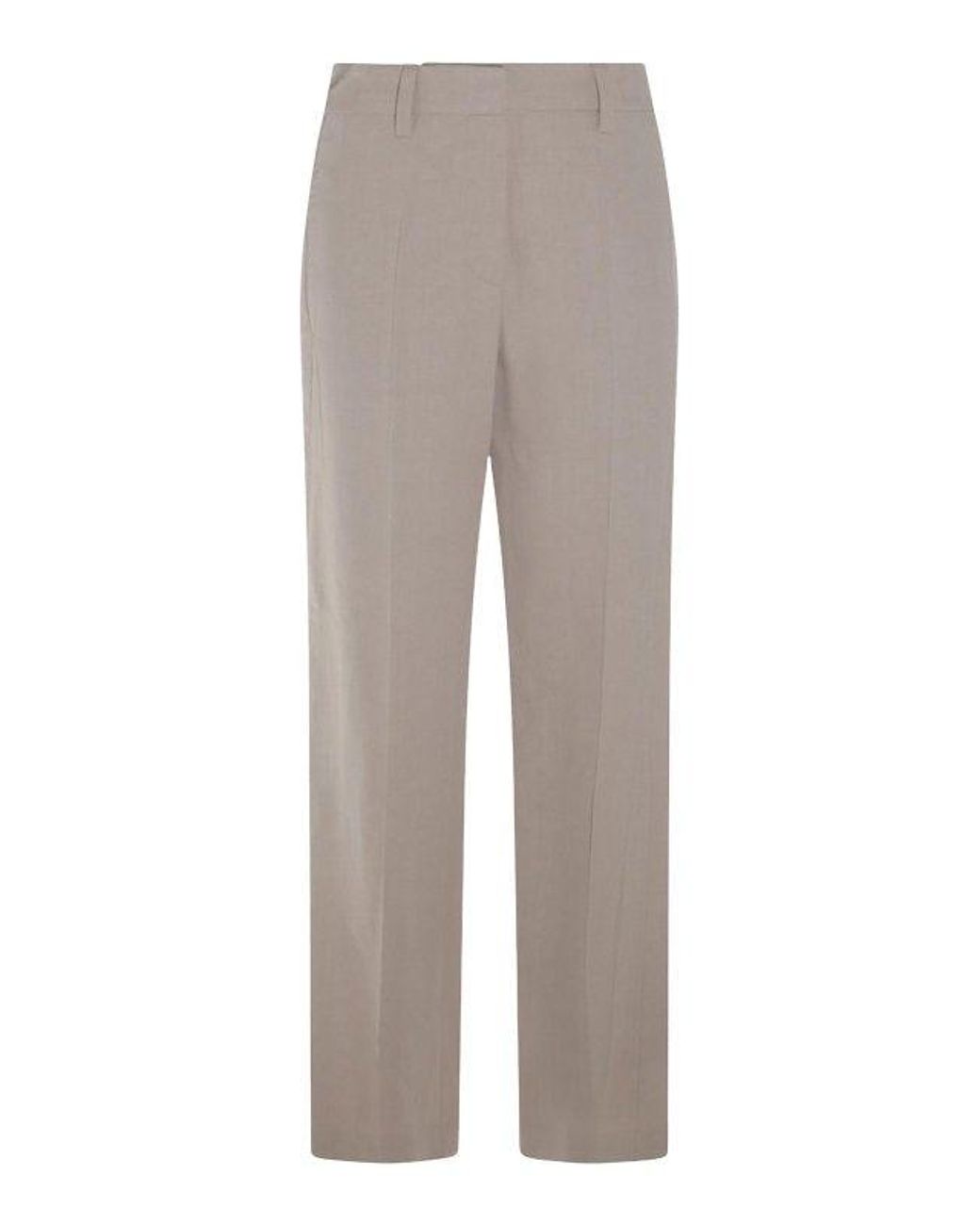 Brunello Cucinelli Gray Light Straight Trousers