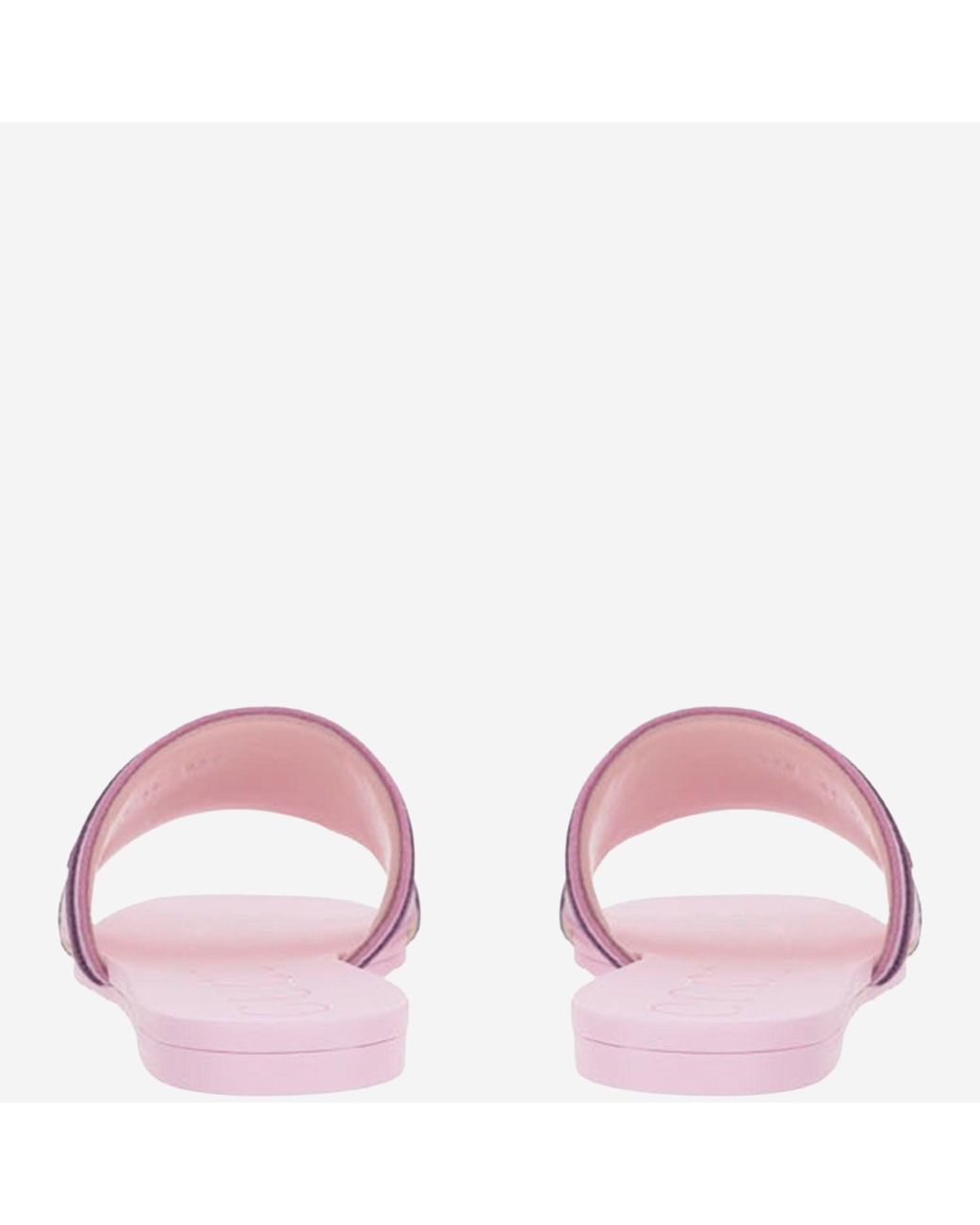 Gucci Pink Slider Sandals Cotton