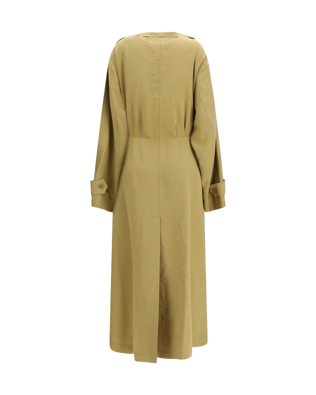 Petar Petrov Green Trench Coat Dress Lyocell; Polyester
