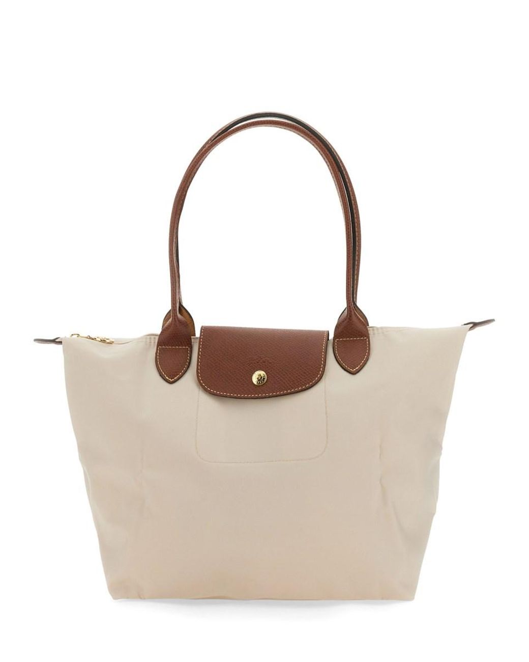 Longchamp Natural Le Pliage Medium Bag Polyamide Shoulder