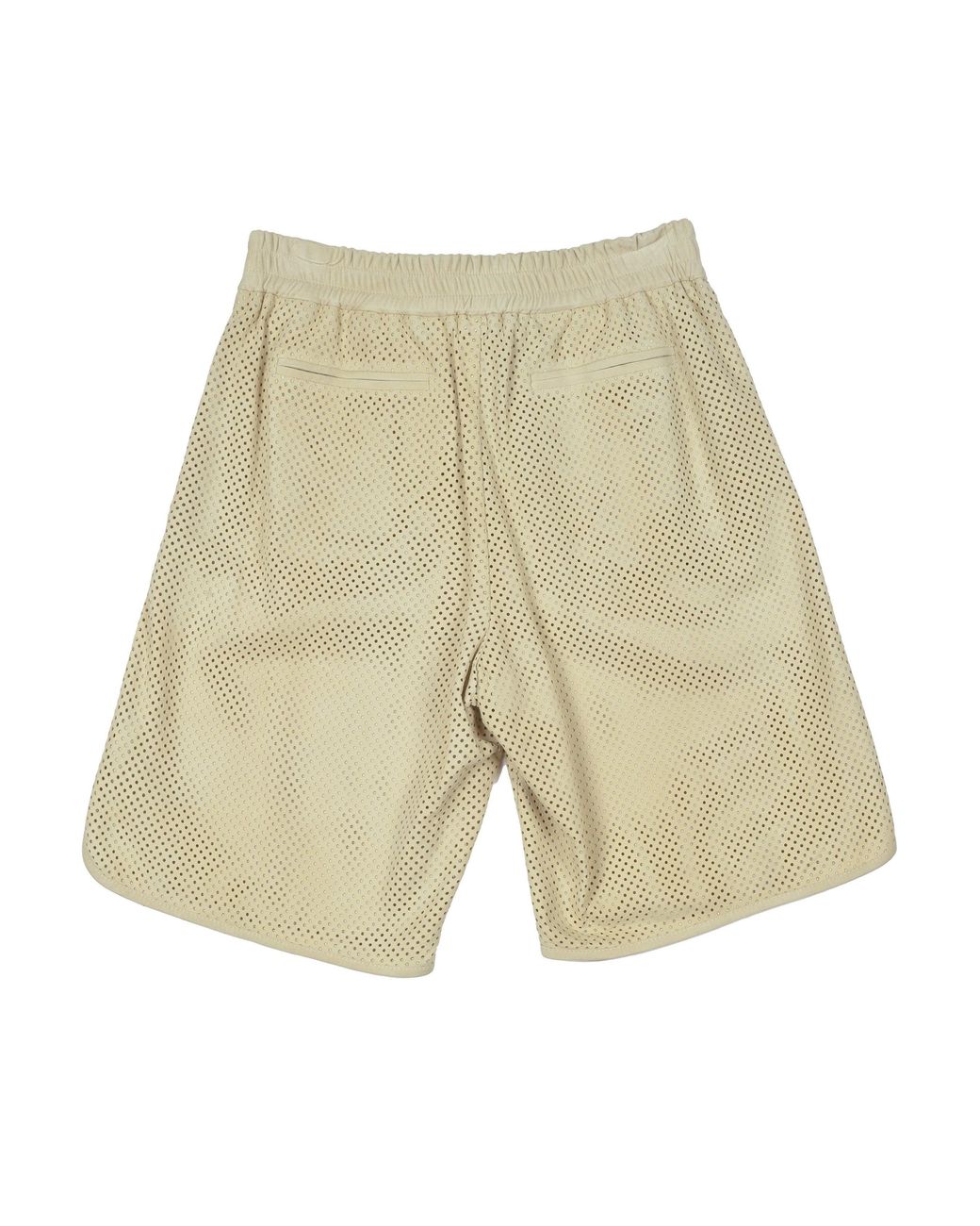 Brunello Cucinelli Natural 100% Leather Atheltic Style Bermuda Shorts