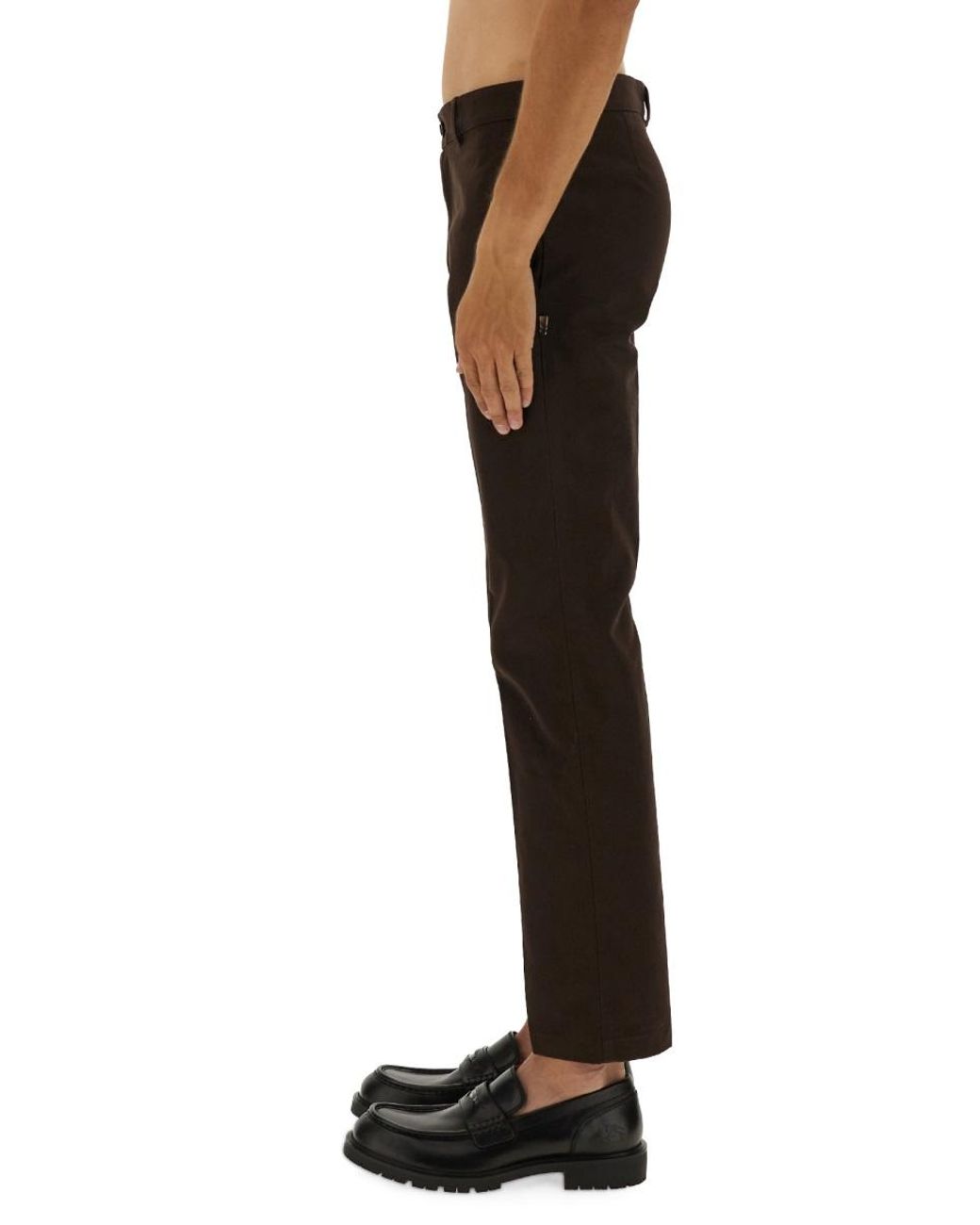 Burberry Black Cotton Chino Pants Trousers for men