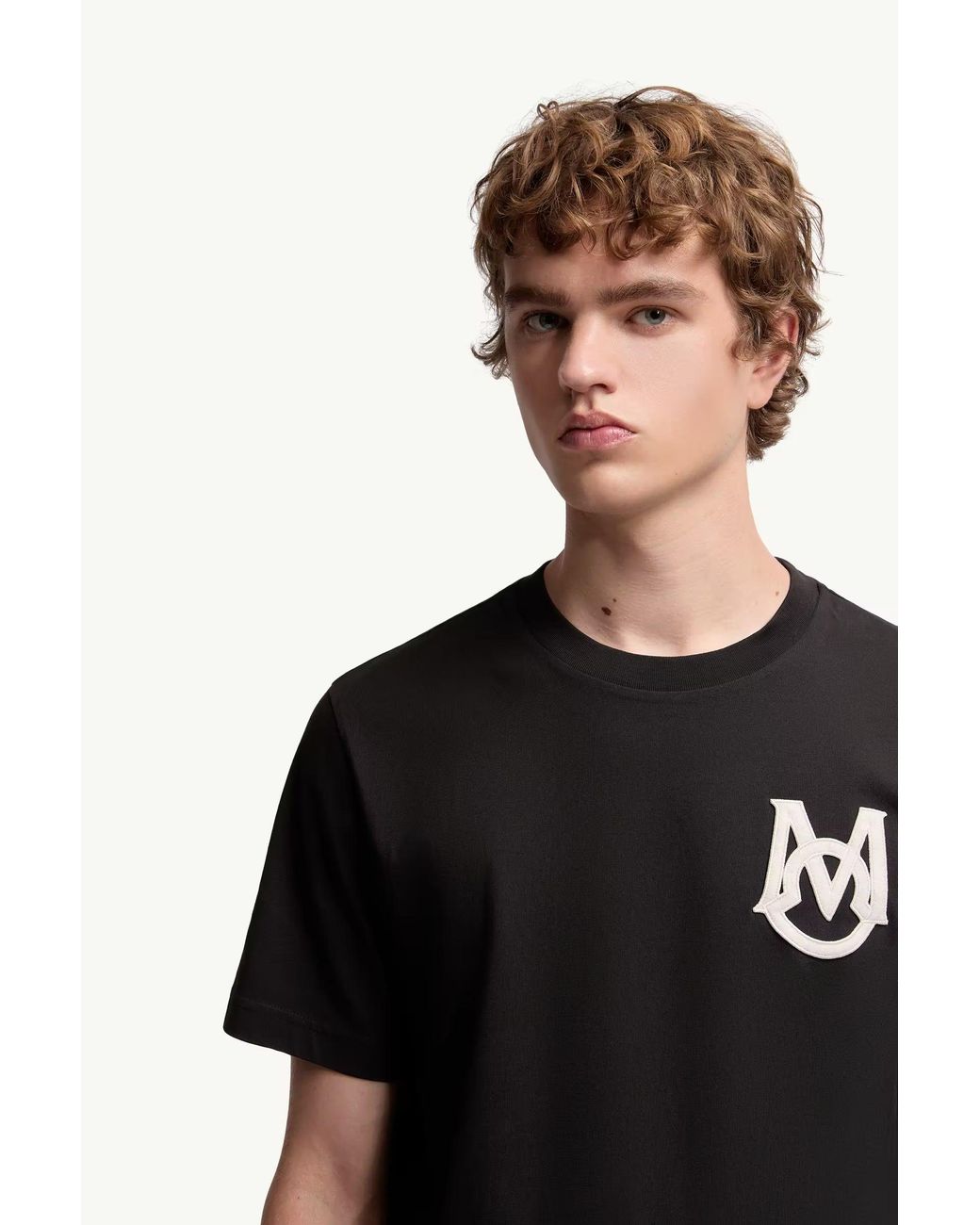 Moncler Black Moncler Monogram Cotton T-Shirt for men
