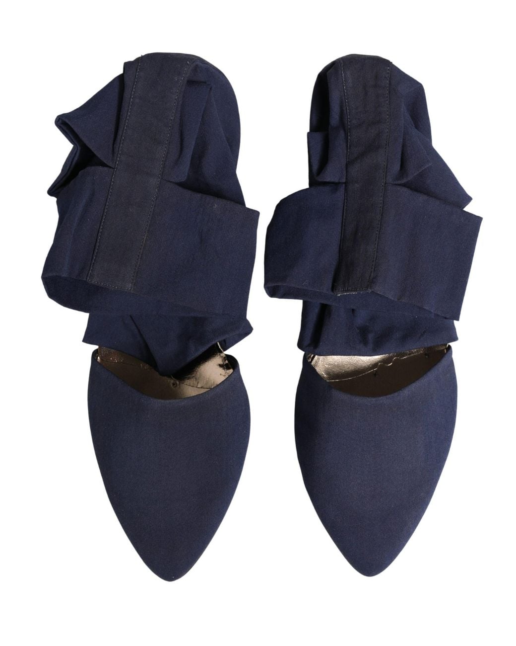 Dolce & Gabbana Blue Cotton Ankle Boots Shoes