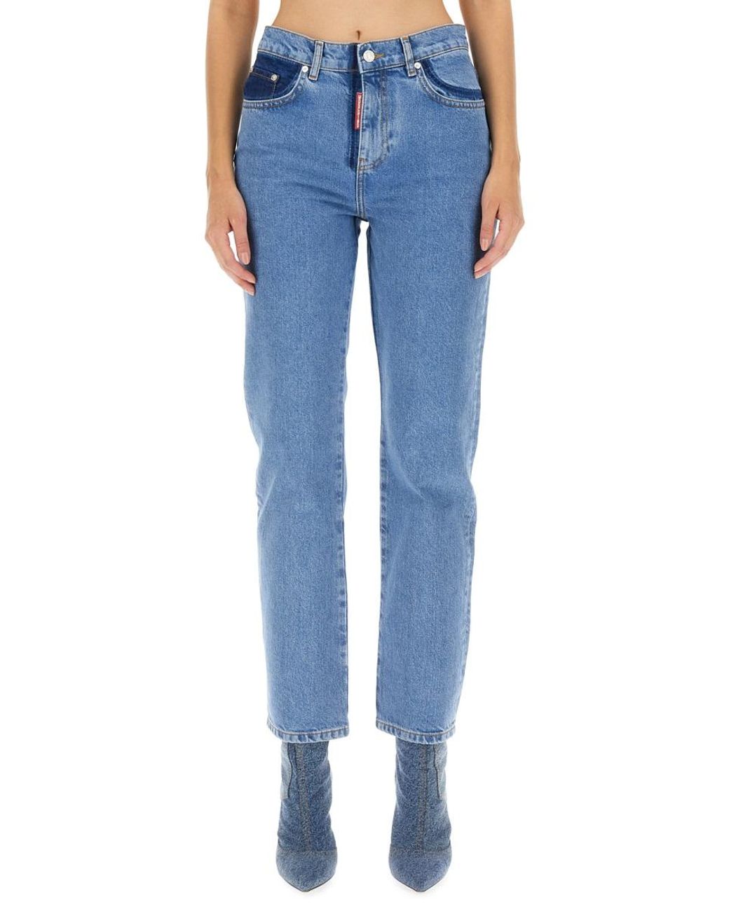 Moschino Blue Moschino Five-Pocket Cotton Jeans