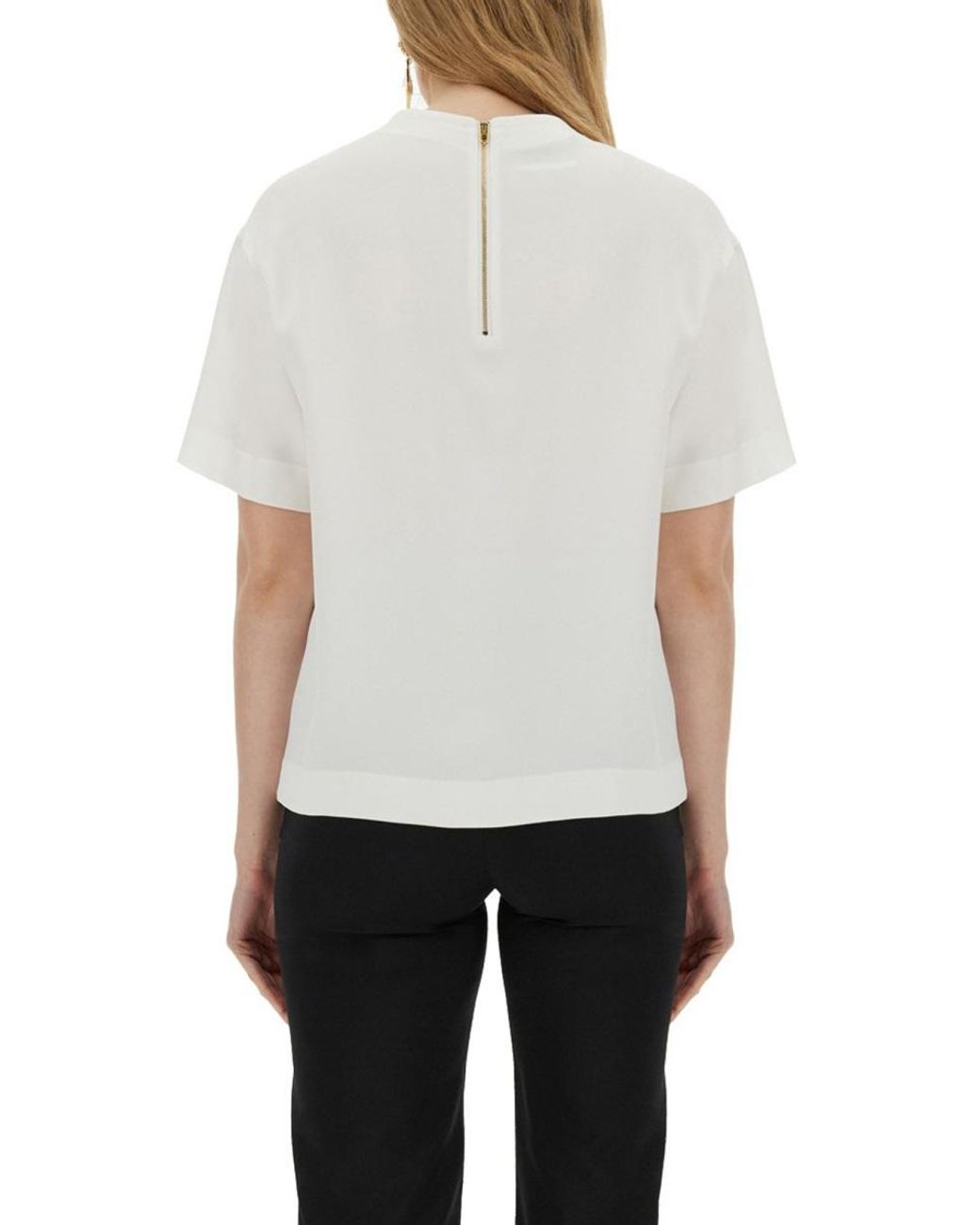 Moschino White Moschino Heart Design T-Shirt