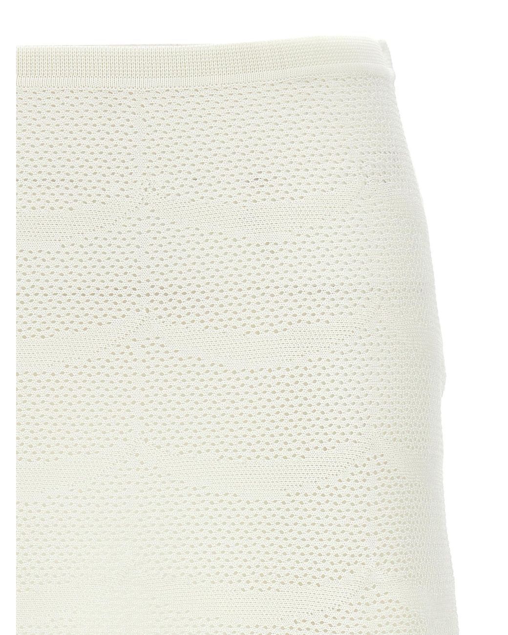 Tom Ford White Crochet Mini Skirt Cotton