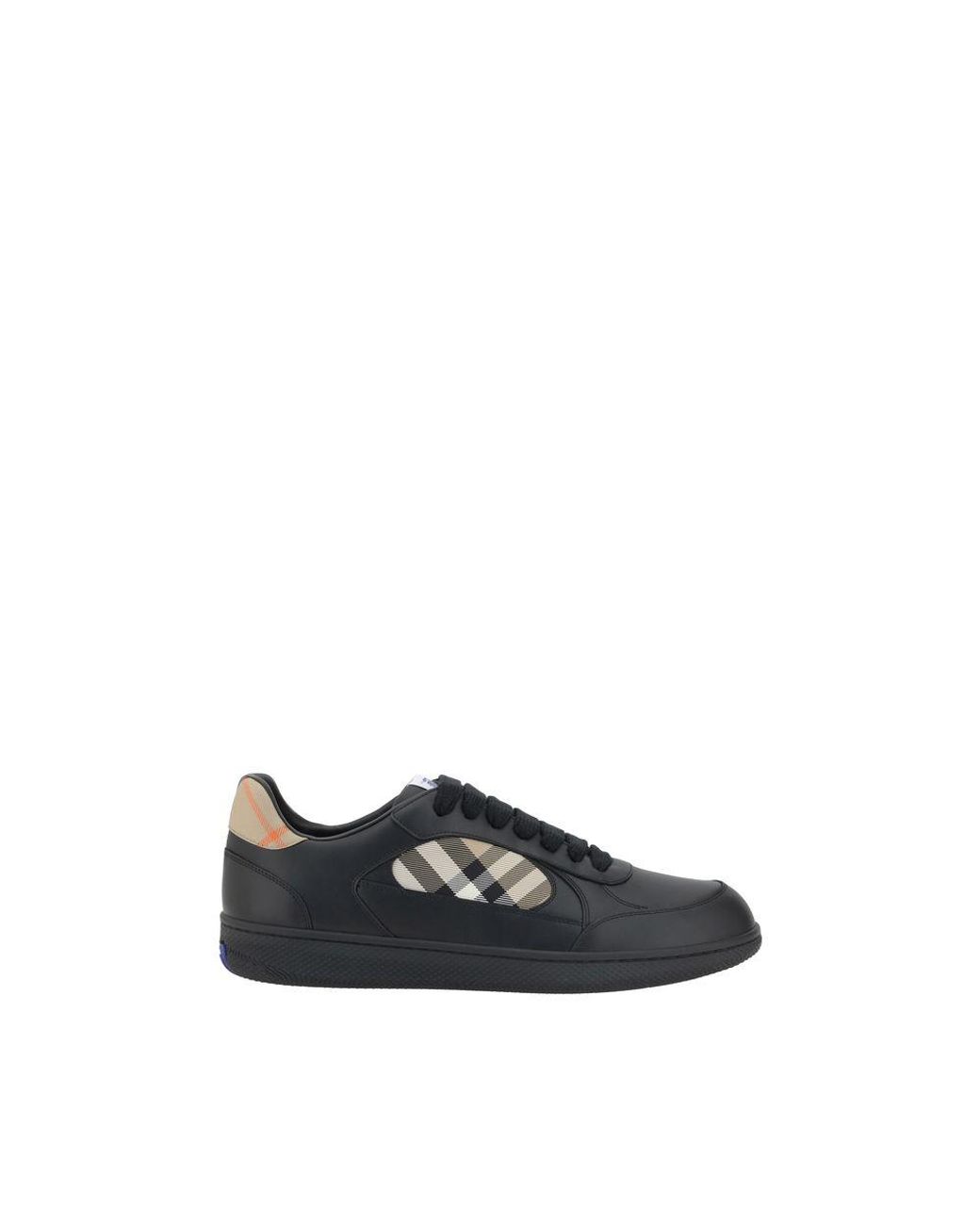 Burberry Blue Calf Leather Bos Taurus Low Top Sneakers for men