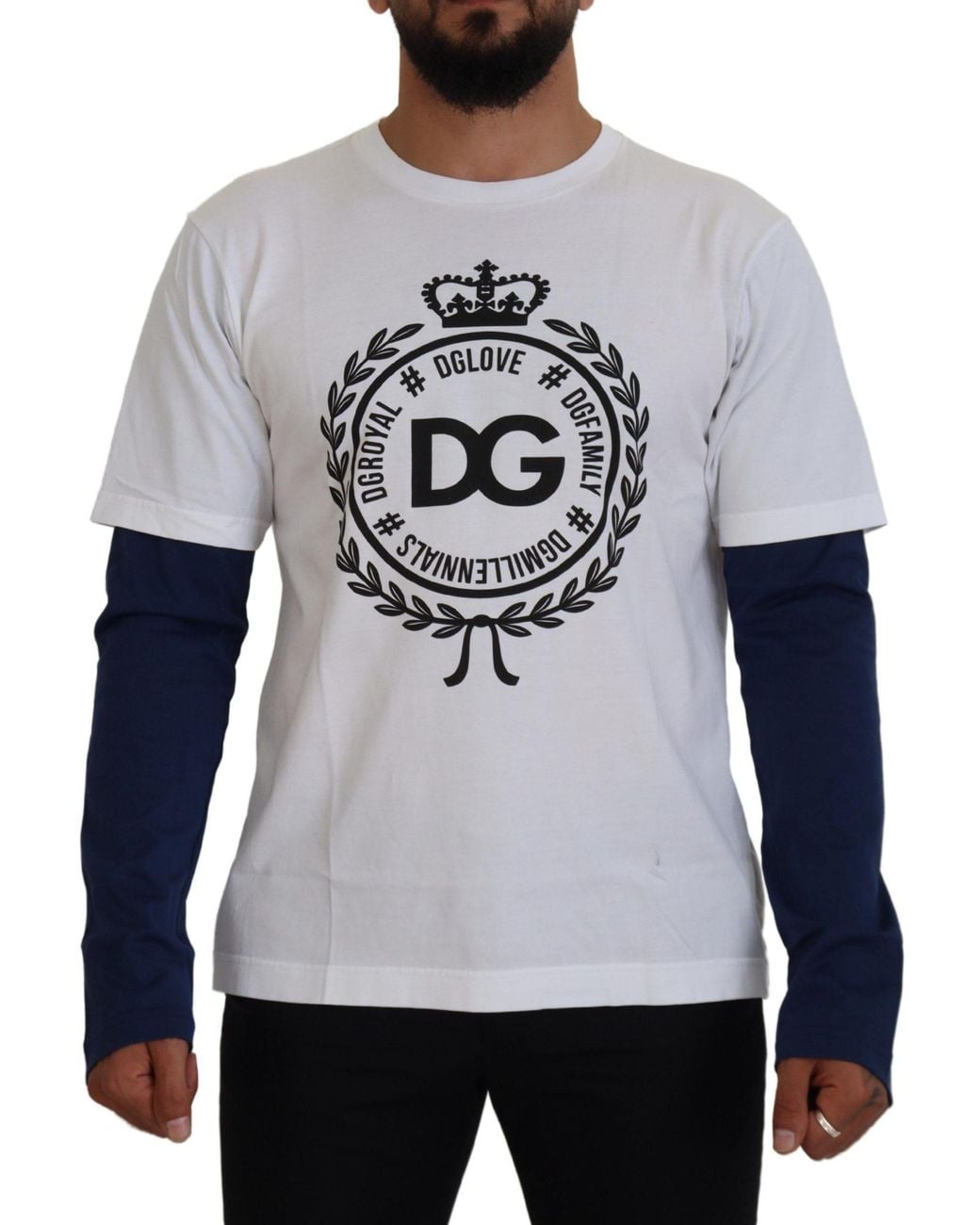 Dolce & Gabbana Gray Dg Crown Pullover Sweater Cotton Clothing for men