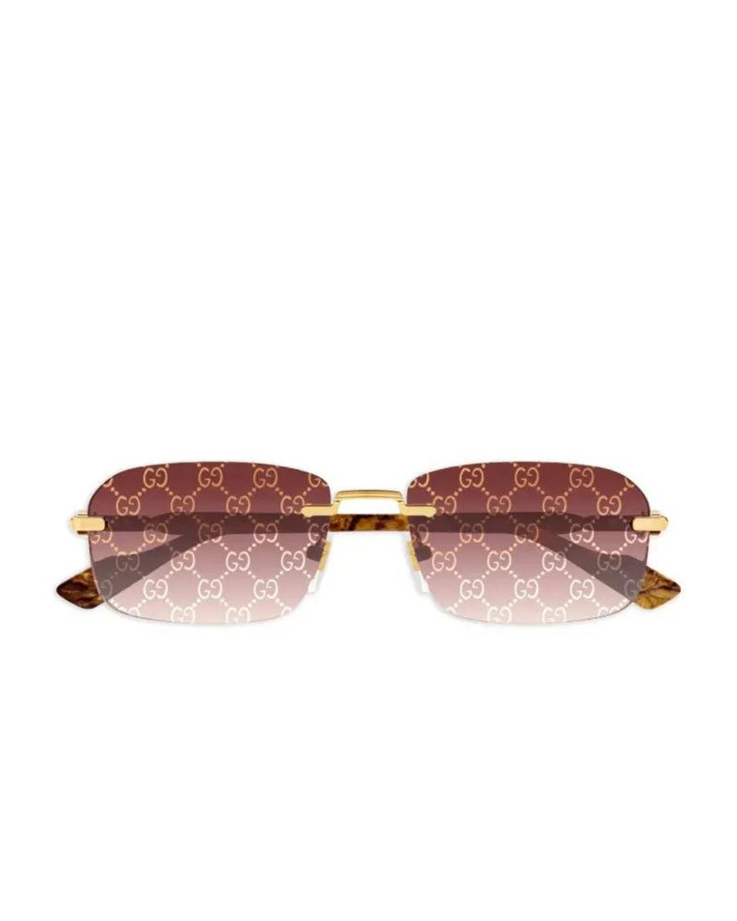 Gucci Brown Gucci Eyewear Gg1221S004 Gg1221S Rimless Sunglasses for men