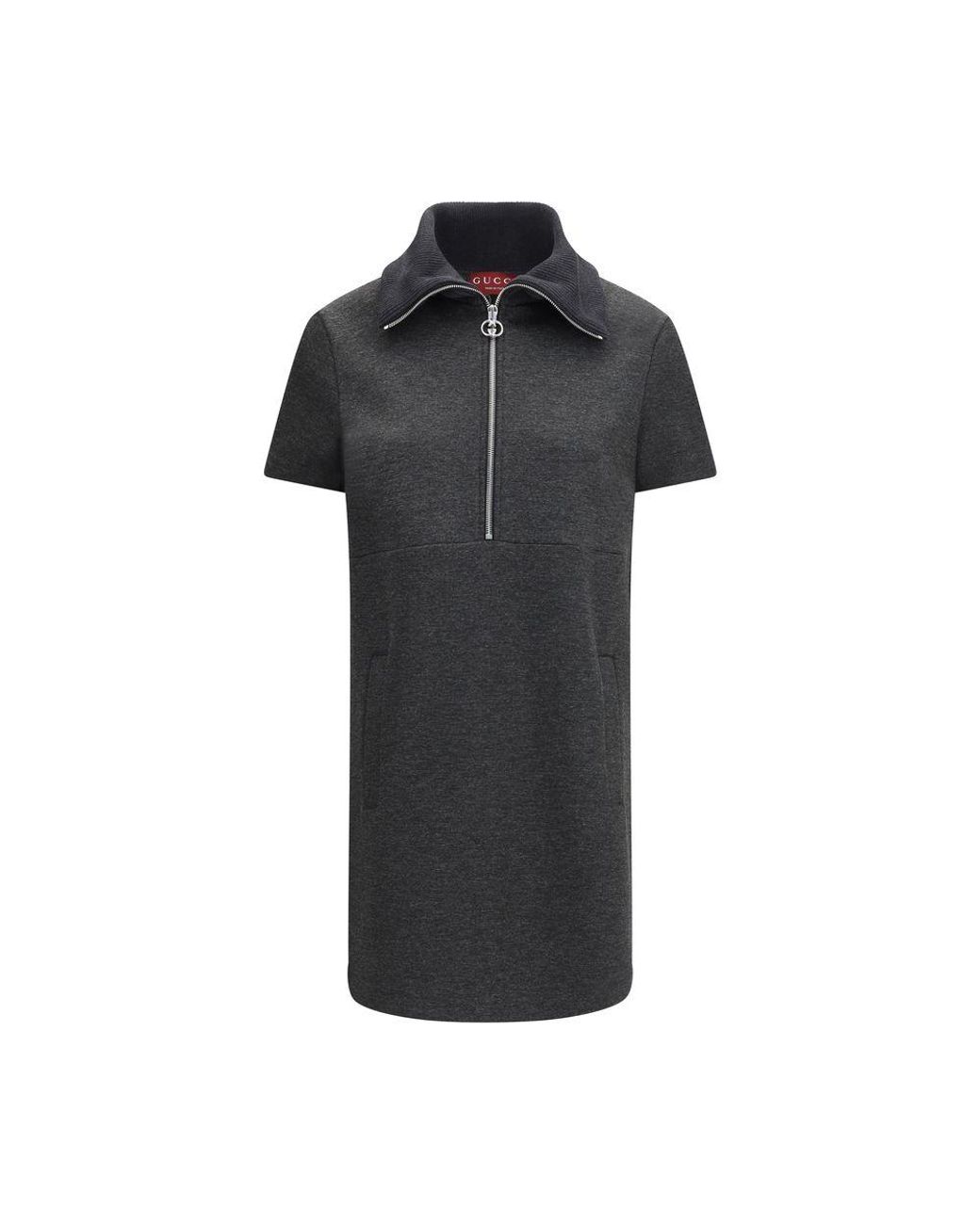Gucci Black Gray Cotton Casual Dress
