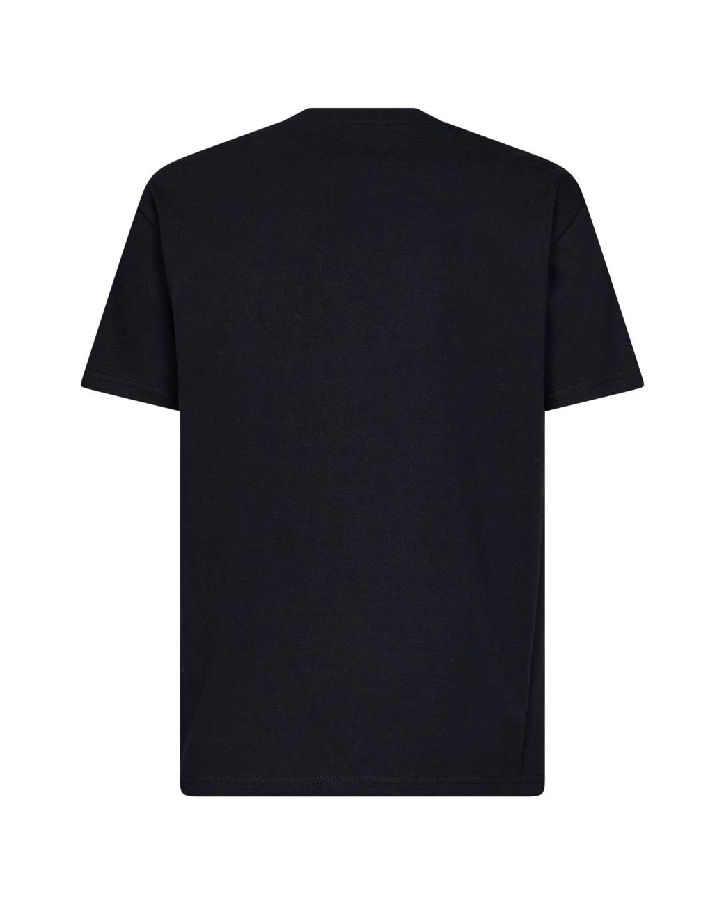 Givenchy Black Cotton T-Shirt With Paris Pompom Embroidery for men