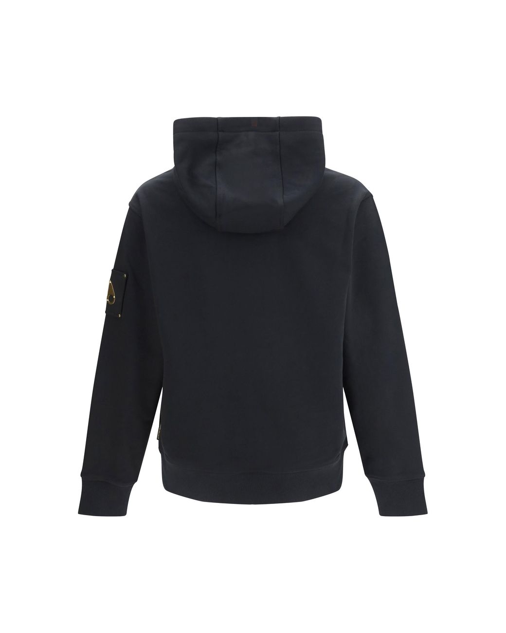 Moose Knuckles Black Zip Up Hoodie Hartsfield Cotton Sweatshirts for men