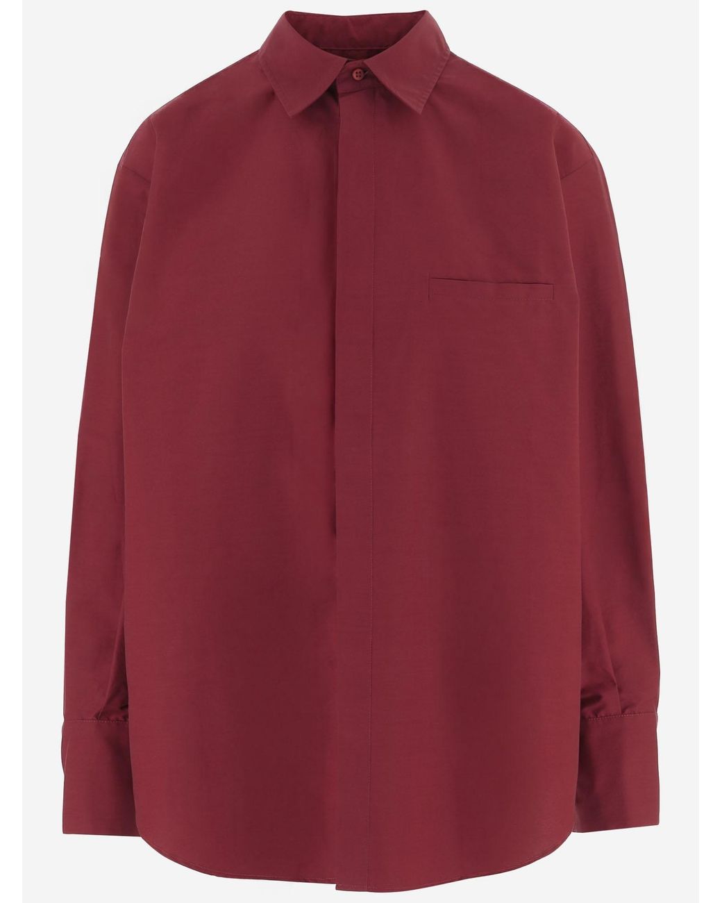 Sa Su Phi Red Shirt With Ruffled Back Cotton