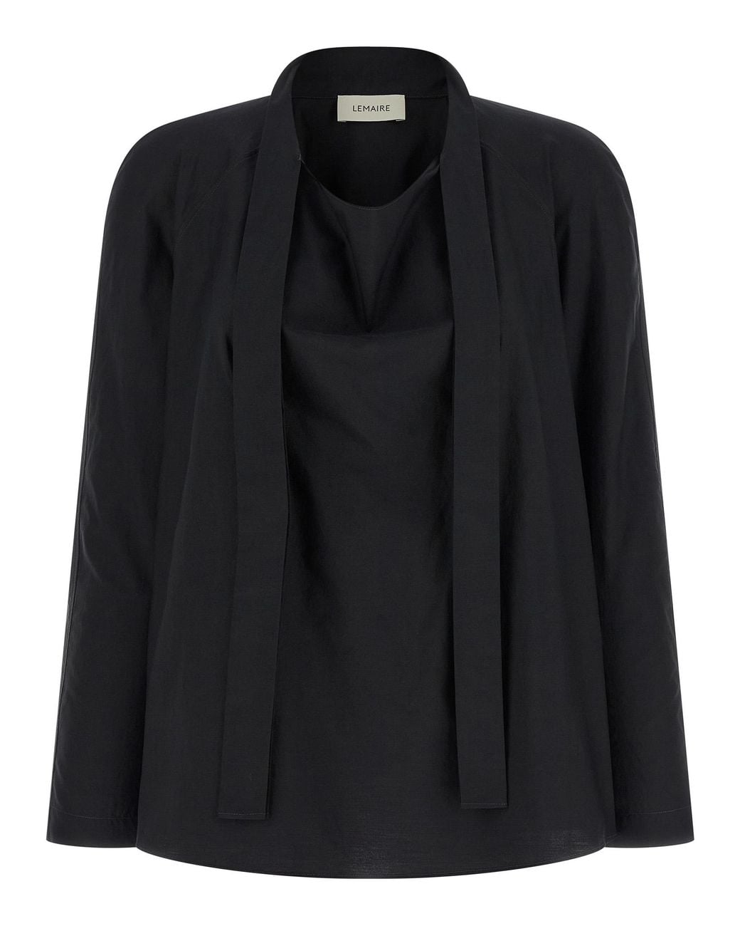 Lemaire Black Ascot Blouse