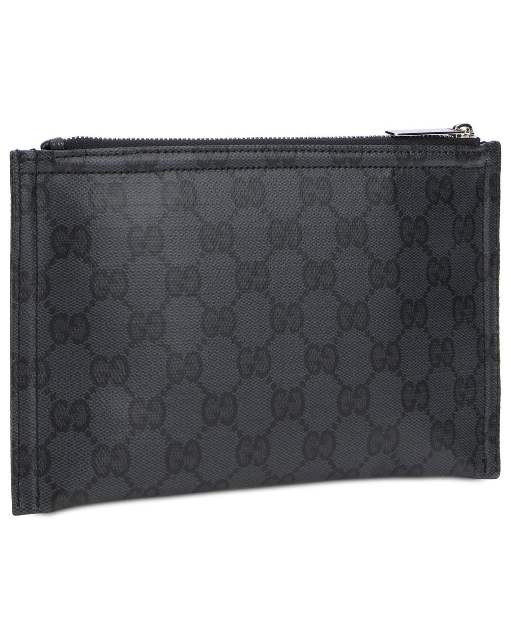 Gucci Gray Monogram Canvas Pouch for men