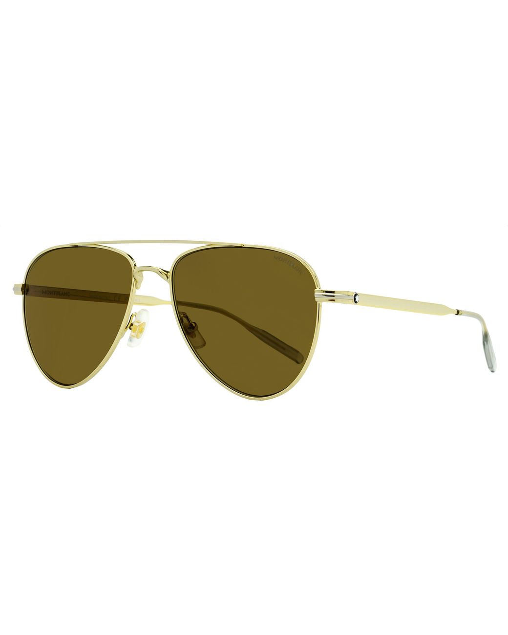 Montblanc Green Classic Pilot Sunglasses Mb0235S 003 57Mm Metal for men