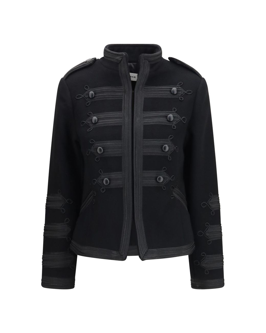 P.A.R.O.S.H. Black Napoleone Jacket Wool Ovis Aries Blazers & Vests
