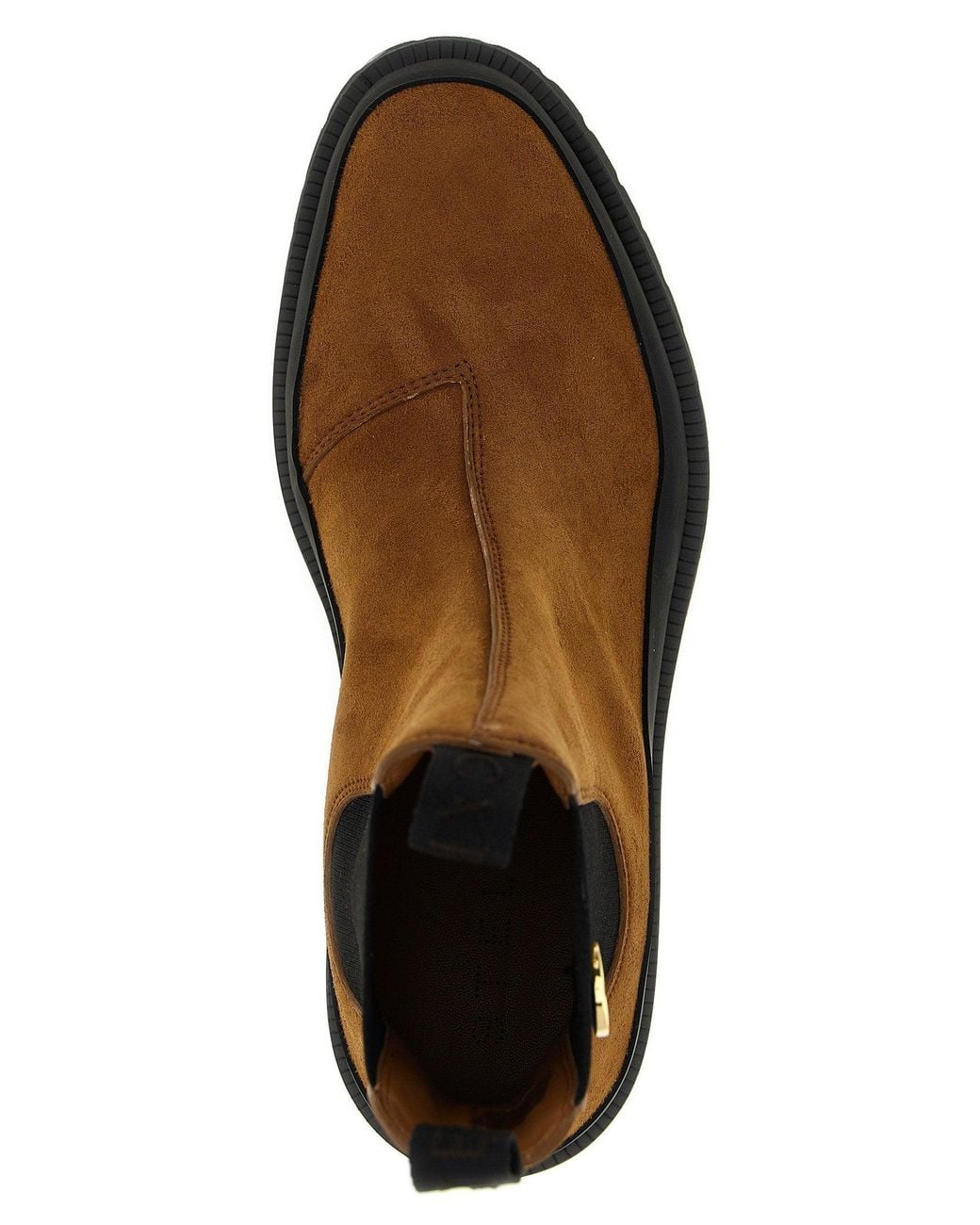 Stella McCartney Suede Chelsea Boot in Brown | Lyst