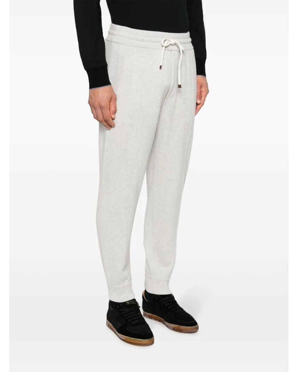 Brunello Cucinelli White Pants M22705329G_Ci807 for men
