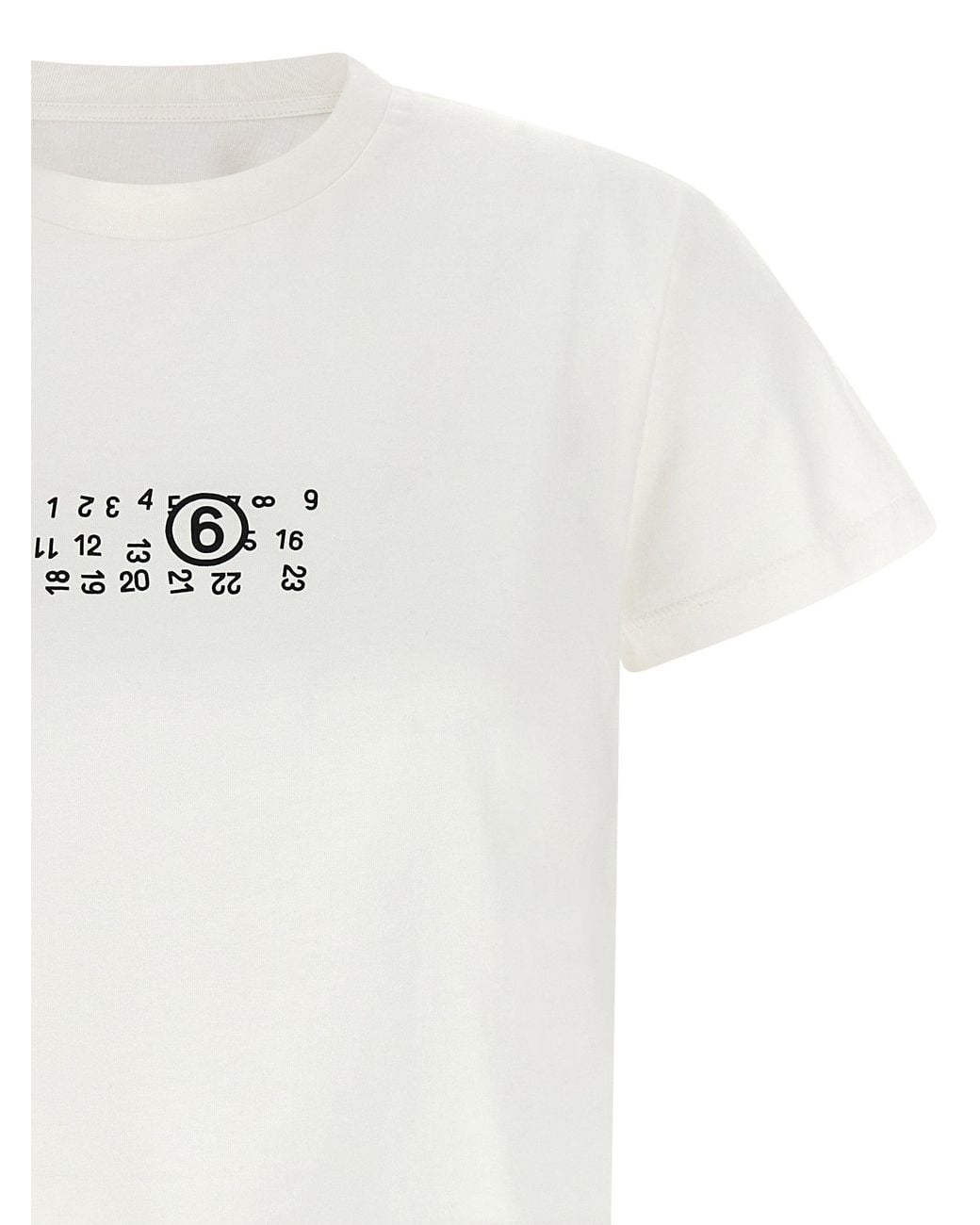 MM6 by Maison Margiela White Mm6 Maison Margiela Numeric Signature Print Cotton T-Shirt