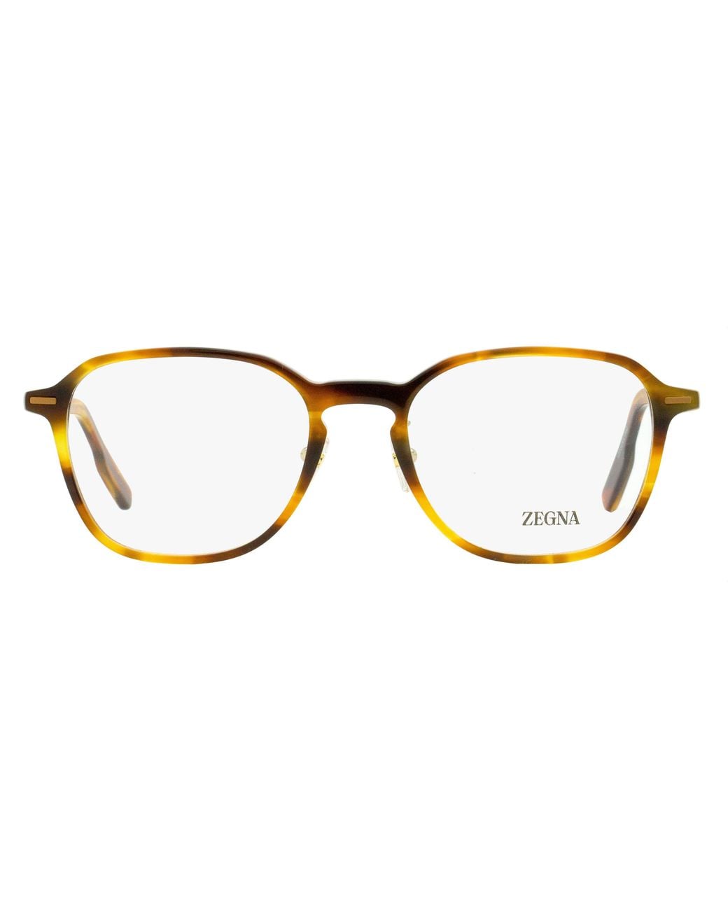 Zegna Black Modern Square Eyeglasses Ez5255-H 056 52Mm Plastic (Acetate) for men