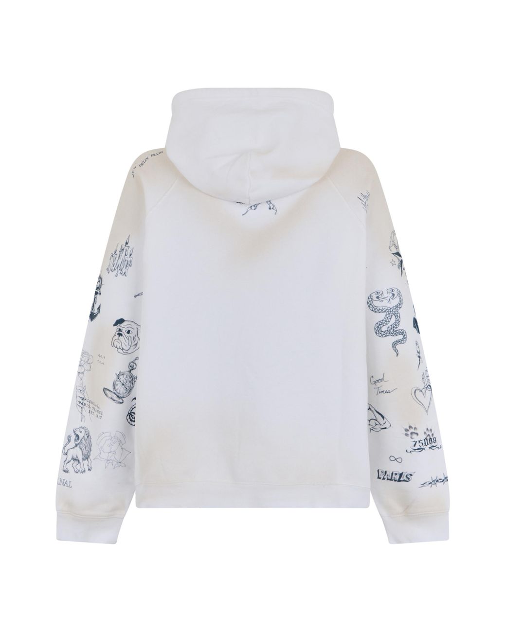 Balenciaga White Sweatshirt Hooded Zip Cotton for men