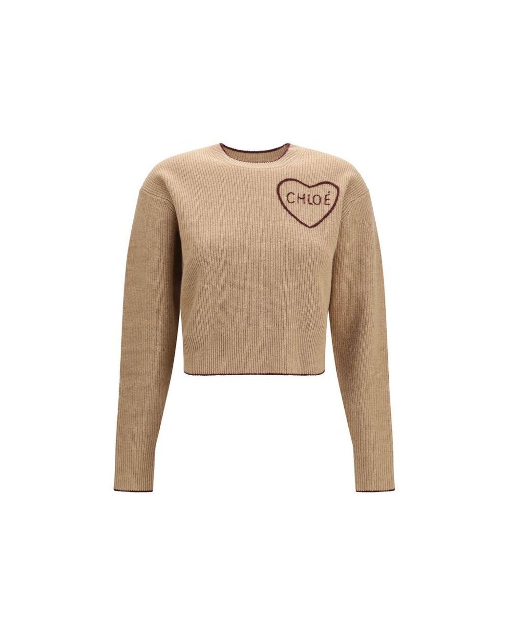 Chloé Natural Beige Wool Oves Aries Sweatshirt