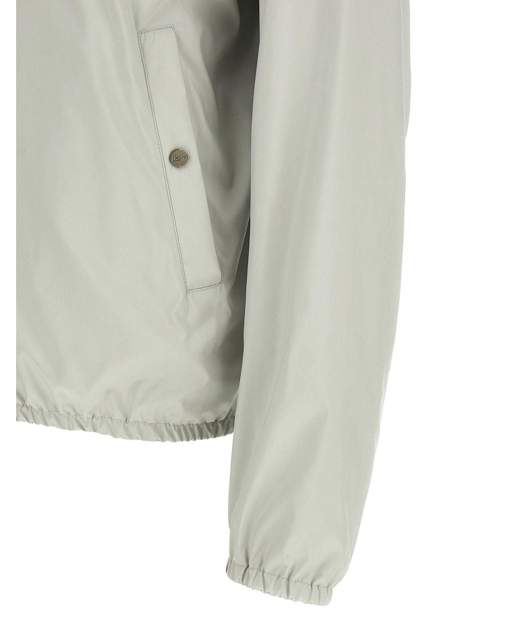 Herno Gray Reversible Bomber Jacket