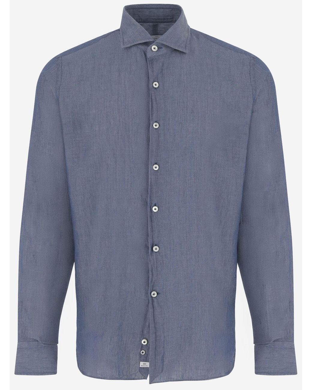 Alessandro Gherardi Blue Cotton Denim Shirt for men