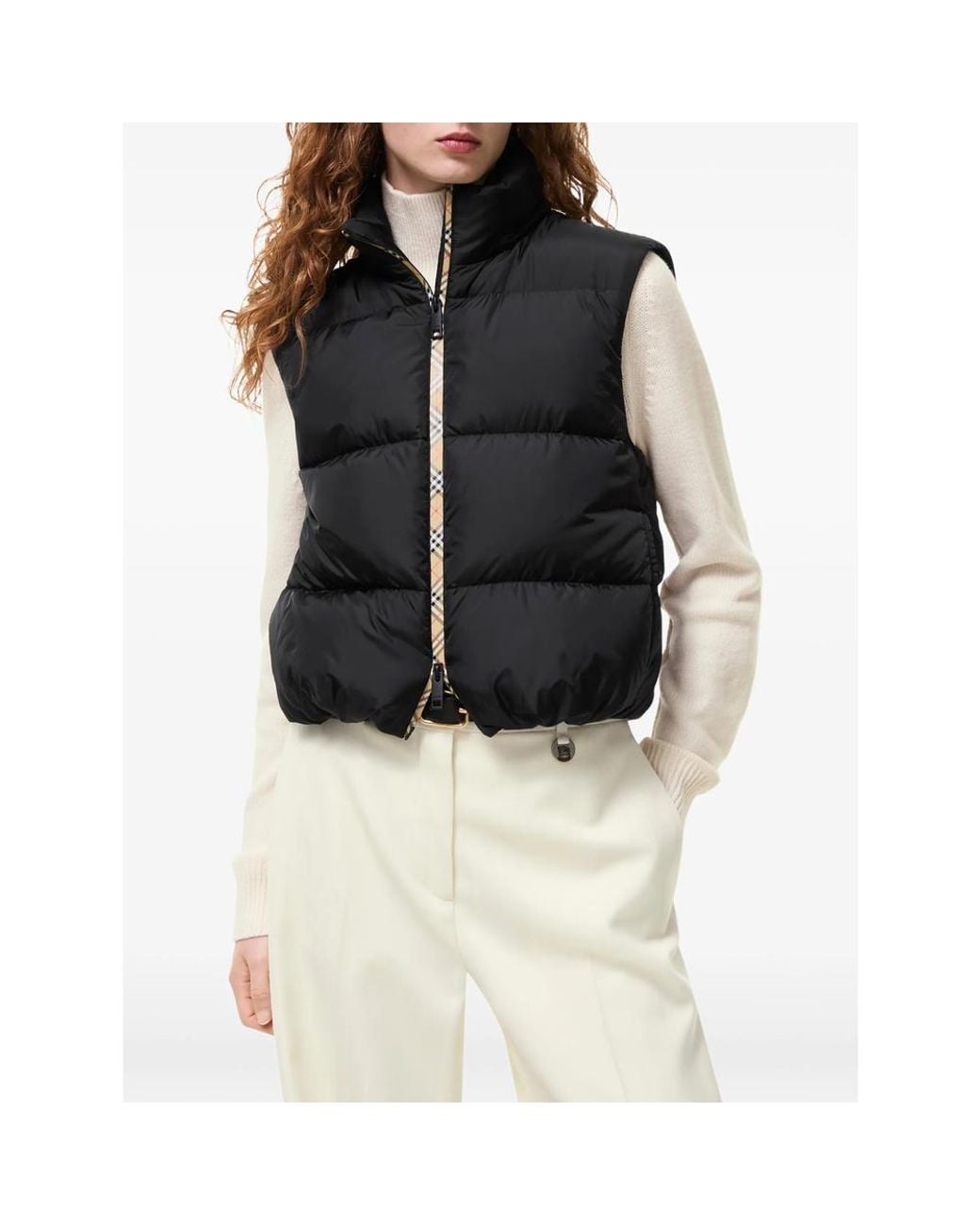 Burberry Black Detachable Sleeve Nylon Langdale Puffer Jacket