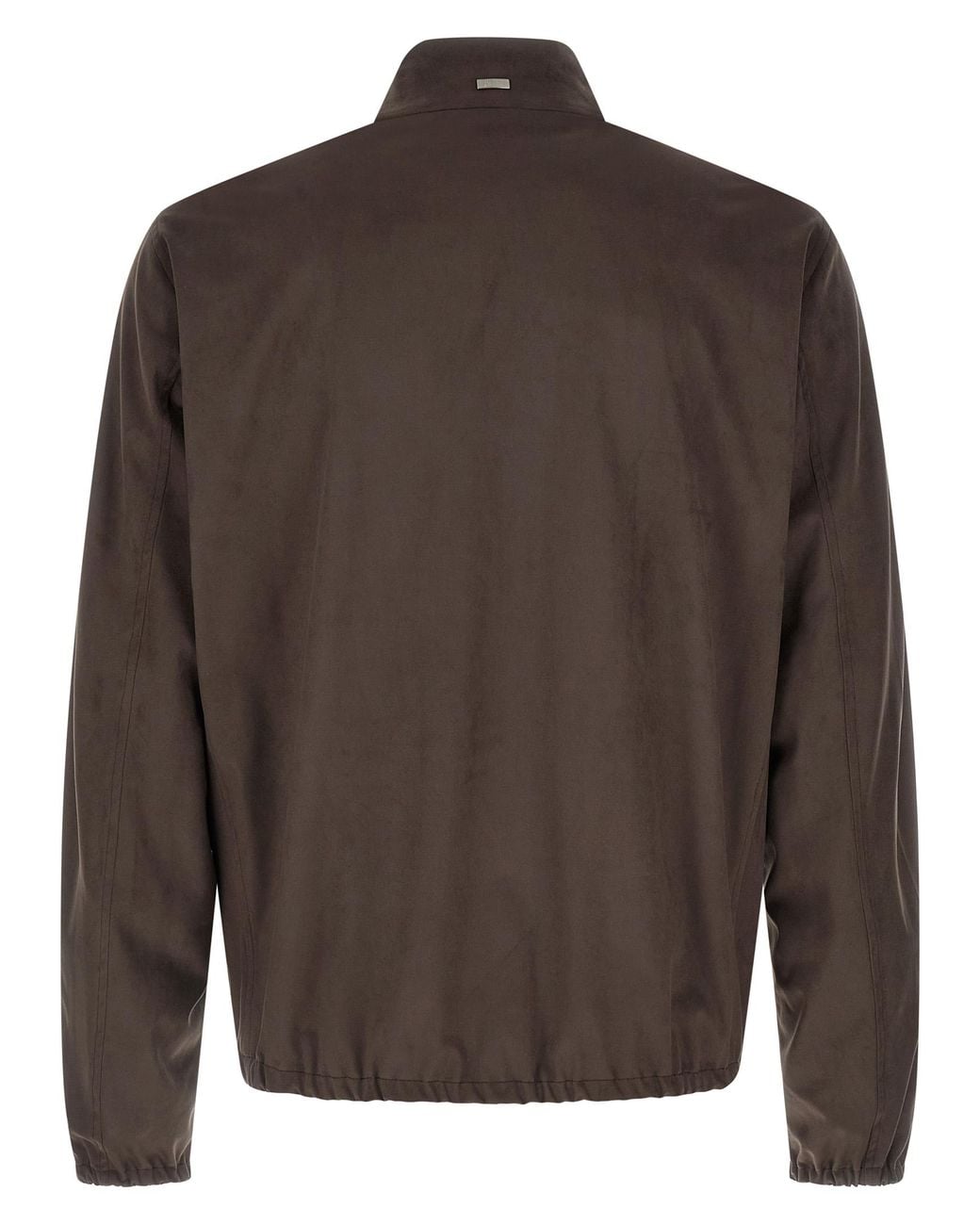 Herno Brown Suede Effect Jacket for men